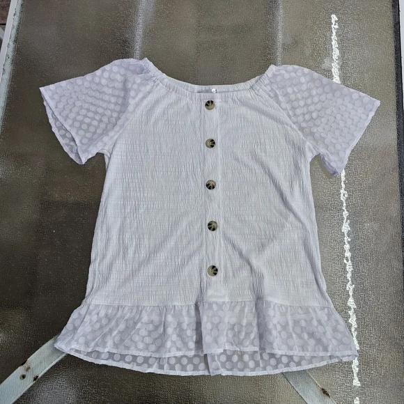 89th + Madison Cottagecore Peplum Woman's Blouse | Sheer Sleeves Feminine Boho - Picture 2 of 10